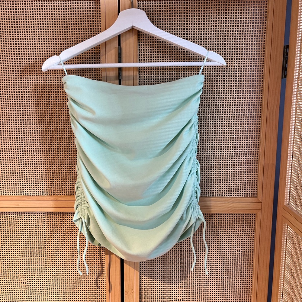 NWT Zara Women’s M Strapless Side Cinch Top